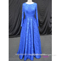 2016 guangzhou elegant blue long sleeves A-line mother gowns evening dresses